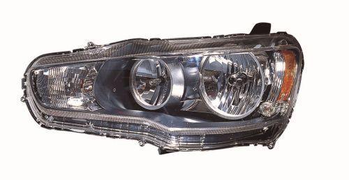 Depo 214-1190L-LDEM2 Front Headlight Left Black Mitsubishi Lancer 08-10
