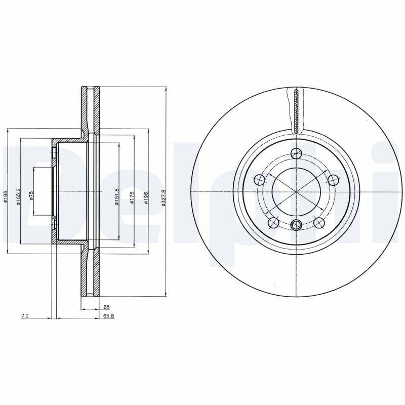 Delphi BG9108 Brake Disc Front BMW F25 F26 — Brake Rotors & Drums