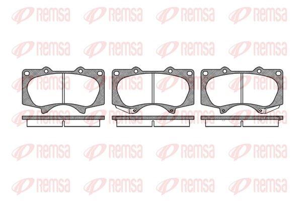 REMSA 0988.00 Brake Pad Front-Toyota Hilux Land Cruiser — Brake Pads