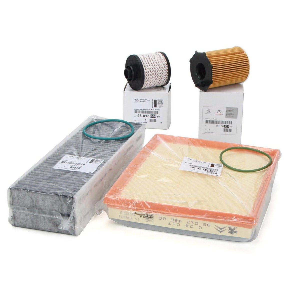 Peugeot 3008 1.6 BlueHDi Periodic Oil Service Filter Set with Carbon Pollen Gen — Auto Parts Hall, Maintenance & Service Kits