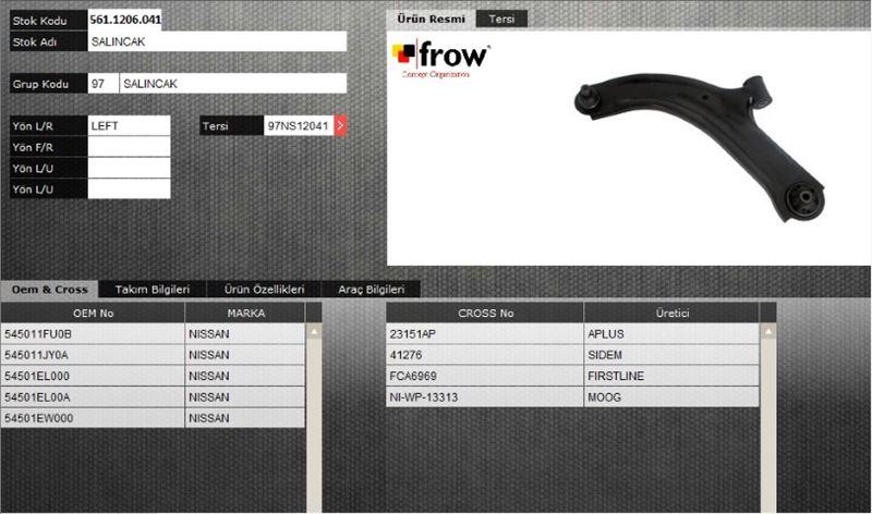 FROW ALTTAKIM 5611206041 Control Arm (Left Front Lower) Nissan Tiida 07 — Control Arms & Ball Joints