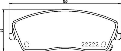 Brembo P11041 Brake Pad Front Low-Met Chrysler — Brake Pads