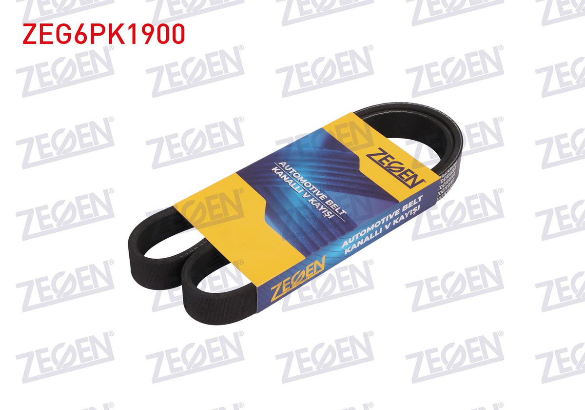 Zegen ZEG6PK1900 V-Ribbed Belt 6Pk1900 Opel Vectra B (with A/C) 1.8i-2.0i 1996-2002 / Escort Xr3i 1.8 92-Fiesta Xr21 — Belts