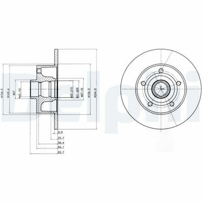Delphi Rear Brake Discs BG3030 - Passat B5 & A4 B5 — Brake Rotors & Drums