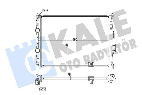 KALE Radiator 348045 - Aluminum 07-Qashqai Cooling System — Radiators & Fans