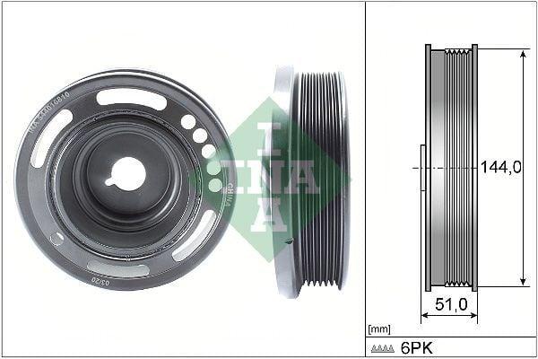 INA Crankshaft Pulley for Opel Mokka 1.6 - Original OEM Part — Pulleys & Tensioners