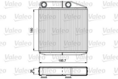 Valeo 811502 Heater Core Opel Corsa D/E, Fiat Grande Punto/Linea/Egea/Fiorino 05> Borusuz — Heater & Blower