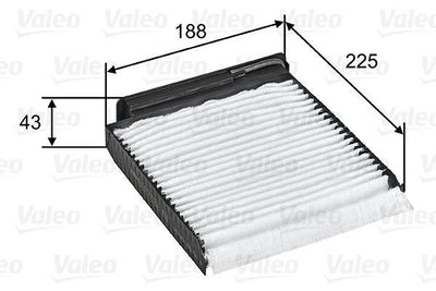 Valeo 698753 Cabin Air Filter-(Renault Clio III-Modus / Nissan Mira-K12 03 / / Note 07 / /) — Air & Cabin Filters