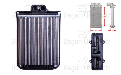 AUTOLUX 2143003-22 Heater Core Mechanical Mt-At 205X182 mm Opel Vectra B 1.6 I 1.8 I 2.0 I 2.2 I 2.5 I 2.6 — Heater & Blower