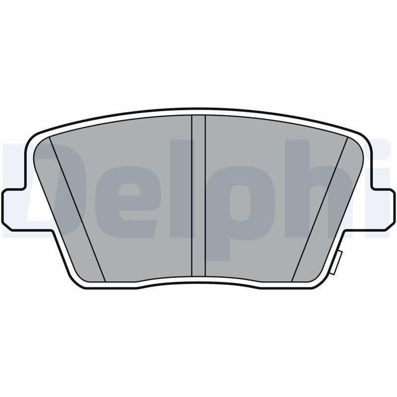 Delphi LP3404 Brake Pads - Low-Metallic Material for