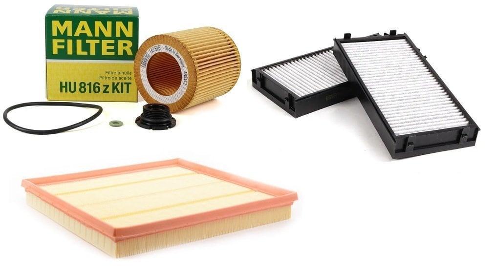 Mann BMW X6 E71 3.5ix Oil and Filter Maintenance Set — Air & Cabin Filters