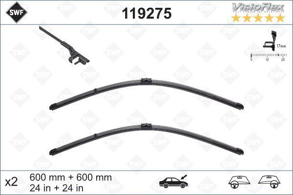 Valeo 119275 Wiper Blade Set 600mm / 600mm Mercedes C-Class W204 S204 Swf — Wipers