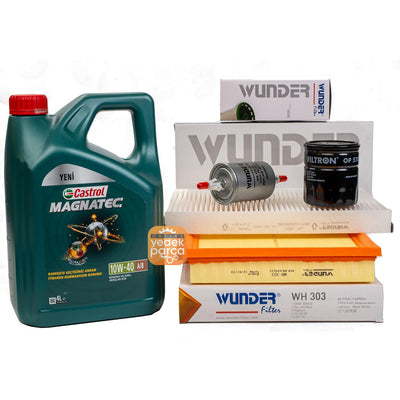 Opel Astra G 1.4 -1.6 Service Set (Pollen Long Delphi Type) CASTROL 10W-40 (4LT) with E — Auto Parts Hall, Fluids & Chemicals