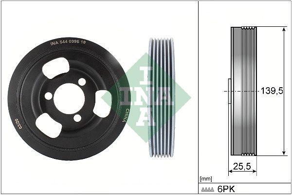 INA 544009610 Crankshaft Pulley BMW F20 F30 F80 Mini R55 R56 R57 R58 R59 R60 R61 — Pulleys & Tensioners