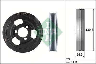 INA 544009610 Crankshaft Pulley BMW F20 F30 F80 Mini R55 R56 R57 R58 R59 R60 R61 — Pulleys & Tensioners