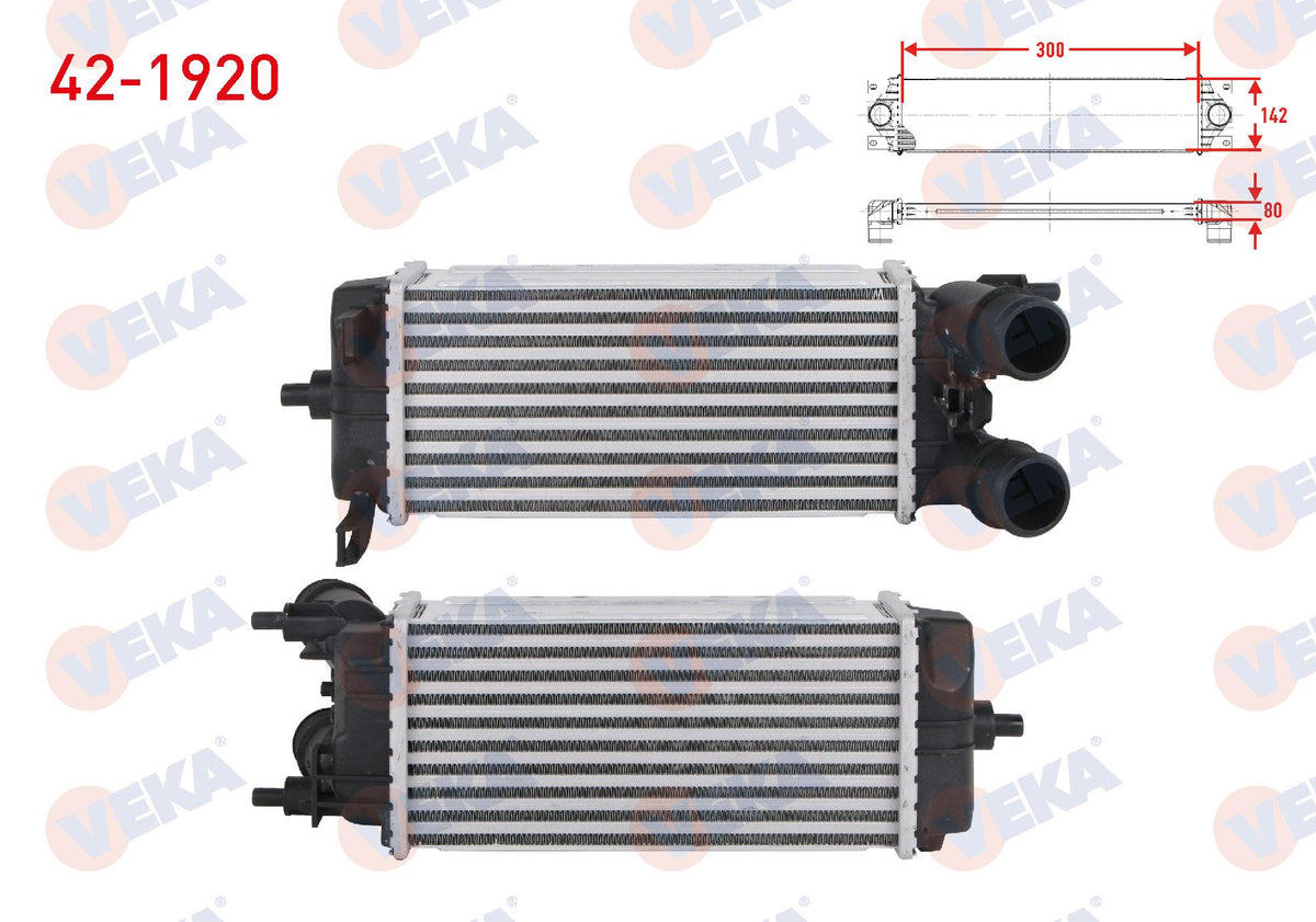 Veka 42-1920 Turbo Radiator (Intercooler) Ford Fiesta VII 1.5 TDCi 2017