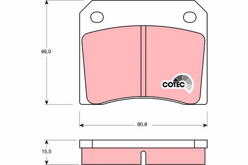 TRW GDB557 Front Brake Pad Master P28d P30d P35d T28d T30d T35d (98) / (with Connector) — Brake Pads