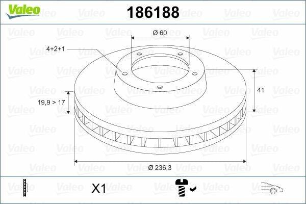 VALEO Front Brake Disc - Replacement for Ascona B and C — Brake Rotors & Drums
