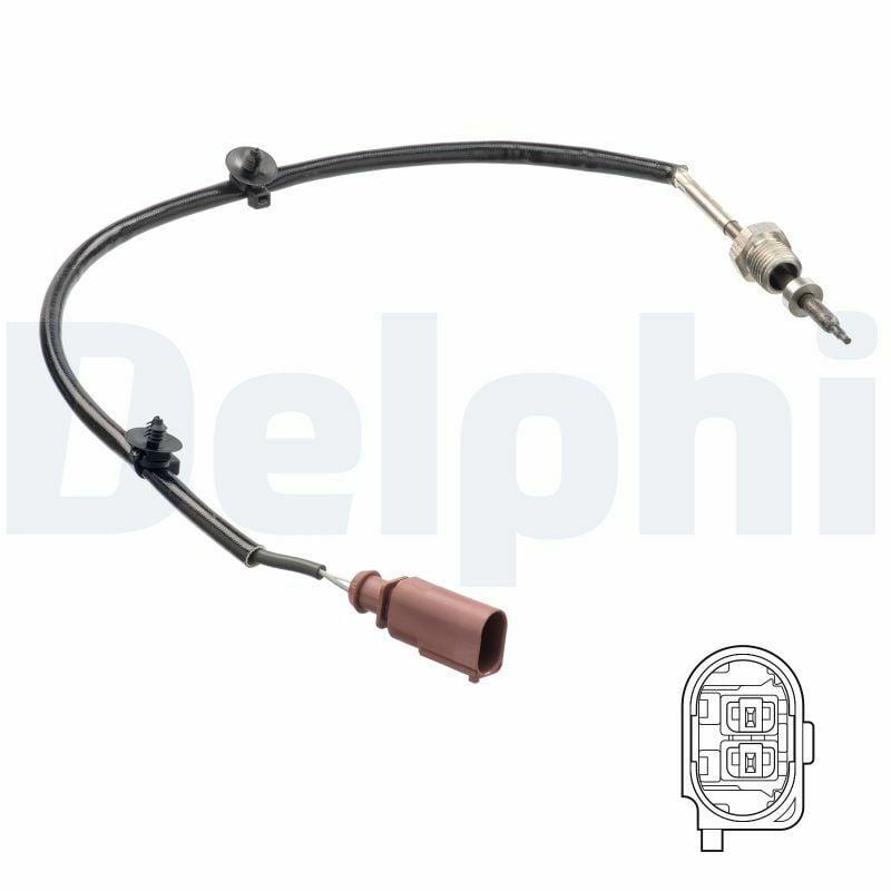 Delphi TS30267 Exhaust Temperature Sensor - Brown for Audi A6, Axeo — Temperature Sensors & Switches