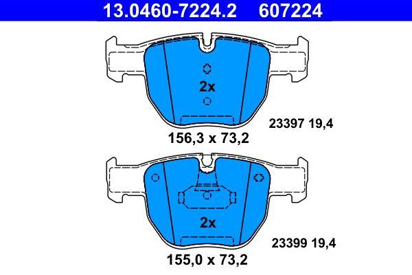 ATE 13.0460-7224.2 Brake Pad Front Range Rover 02 > 12 — Brake Pads