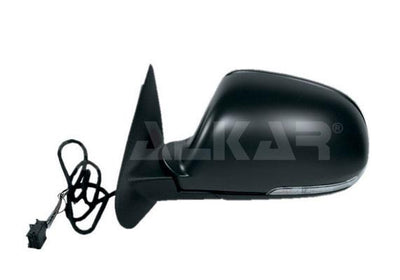 Alkar 6129572 Outer Rear View Mirror Left Electric Aspheric Heated Primed Automatic Folding with — Tail, Signal & Reflectors