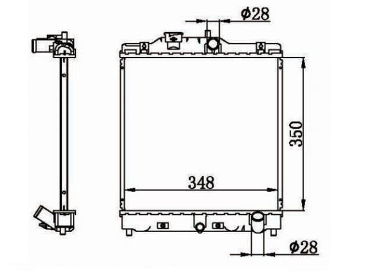 MGA 80682 Su Radiator Brazing Honda Civic 92-00 1.4-1.5-1.6 M / T — Radiators & Fans