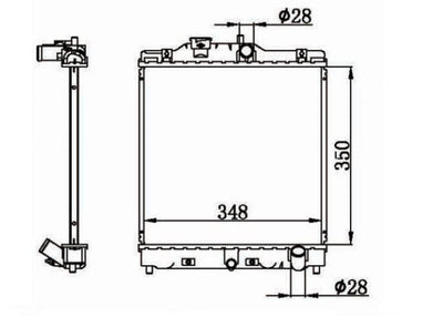 MGA 80682 Water Radiator Brazing Honda Civic 92-00 1.4-1.5-1.6 M / T — Radiators & Fans