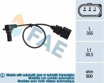 FAE 79062 Speed Sensor - Fits Golf IV, Bora, A3 — Vehicle Sensors & Switches