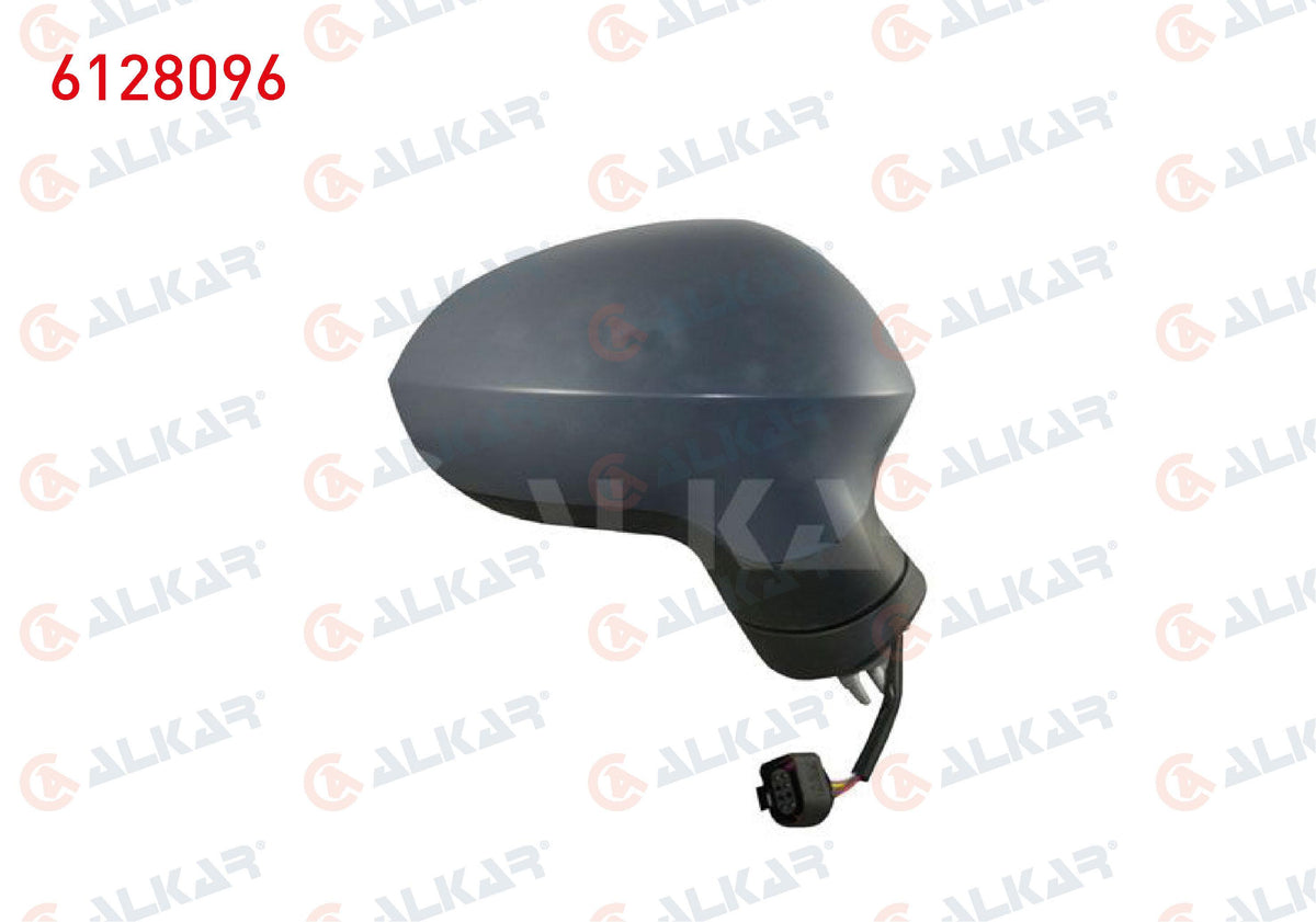 Alkar 6128096 Outer Rear View Mirror Right Electric 3 Pin Seat Leon (1P1) 2009