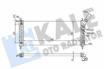 Kale 363560 Water Radiator Opel Corsa B 1.0/1.2 93-02 AC/NAC AT Mechanical — Radiators & Fans