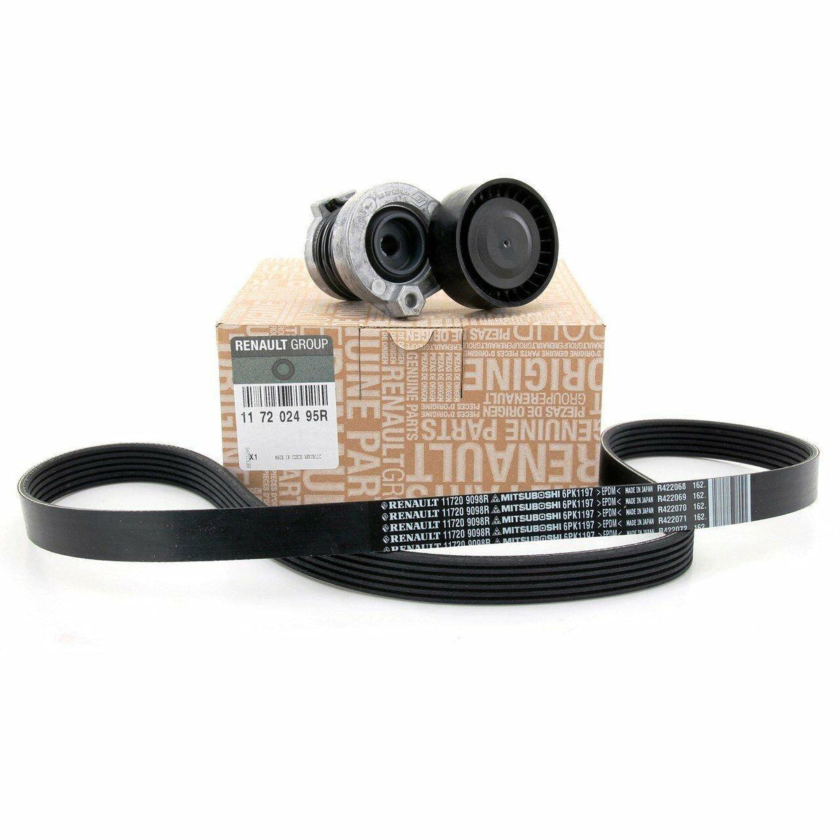 Mais Nissan Qashqai 2014- Diesel Engine V Belt Tensioner Set for 1.5 dCi Euro 5 — Pulleys & Tensioners