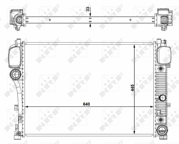 NRF Motor Radiator for S-Class W221 2006-2013 & C216 2006-2013 - Durable Aluminum Construction — Radiators & Fans