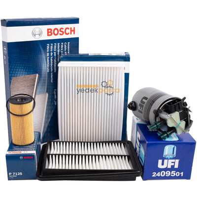 Bosch Nissan Qashqai 2014- 1.6 dCi Scheduled Service Filter Set Ufi Mazotlu — Maintenance & Service Kits