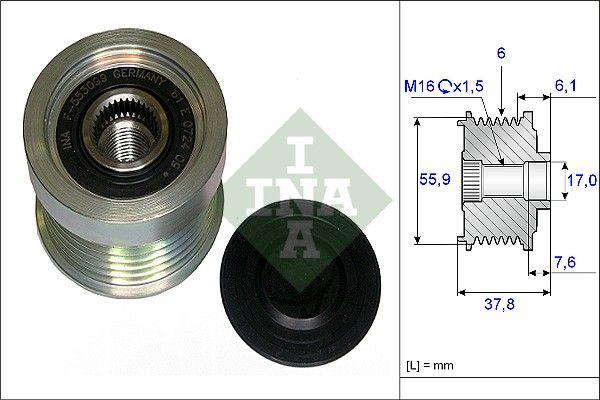 INA 535007210 Alternator Pulley 96-15 S40-S60-S80-Xc60-Xc70-Xc90 — Starting & Charging