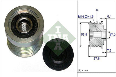 INA 535007210 Alternator Pulley 96-15 S40-S60-S80-Xc60-Xc70-Xc90 — Starting & Charging