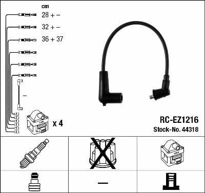 NGK 44318 - Mazda Rx8 Spark Plug Wires Set — Coils & Plugs