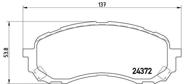 Brembo P78015 Brake Pad Front Low-Met Subaru