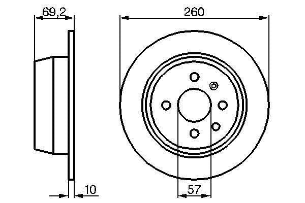 BOSCH 0986478086 Brake Disc for Vectra A Astra F - Set of 2 — Brake Rotors & Drums