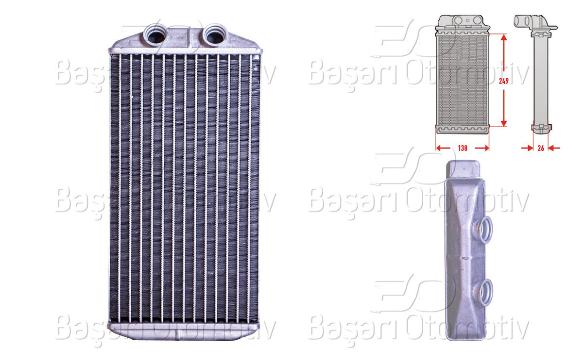 Wisco 3143545-00 Heater Core Brazing 267X131 mm Peugeot301 1.6 HDi 12 > — Heater & Blower