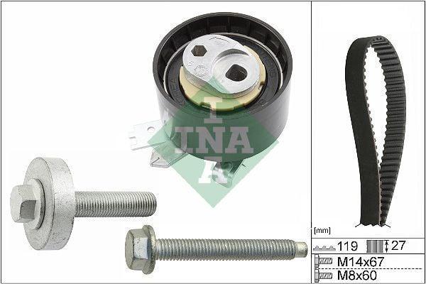 INA 530084310 - Timing Belt Set for Renault Kadjar 2019 1.5 Blue dCi — Belts