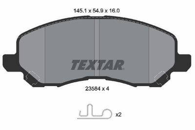 Textar 2358403 Brake Pad Front Jeep Compass-Chreysler Sebring 2.0-2,2-2,4 06 — Brake Pads