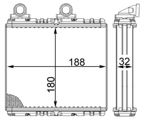 Mahle AH222000S Heater Core Saab 9-3 / 900 — Heater & Blower