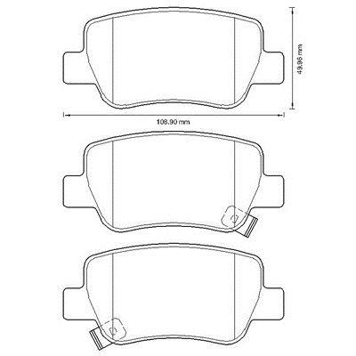 MGA 55269 Brake Pad Brake Rear-(Toyota: Avensis 09 > 12 / Auris 12-Diesel) — Brake Pads
