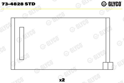 Glyco 73-4828STD 73-4828 Std /VW T5 2.5 TDI Axd Camshaft Shaft Bearing 070103673A — Timing