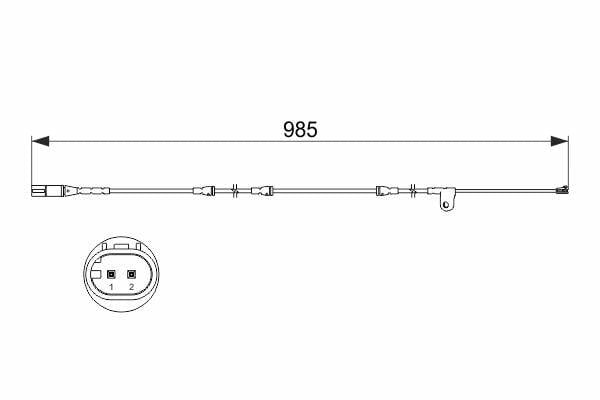 BOSCH 1987473520 Brake Pad Cable - Disc Brake Specification — Brake Pads