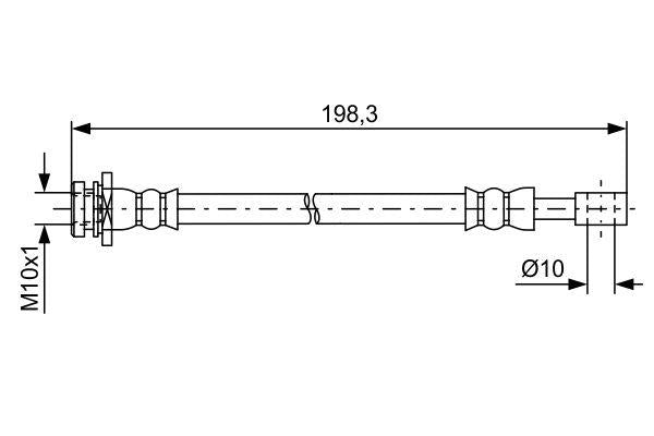 Bosch 1987481630 Brake Hose Rear 11-Swift-Sx4