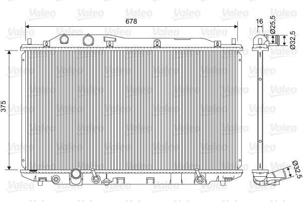 VALEO Radiator for 2006 Civic Hatchback 1.4 — Radiators & Fans