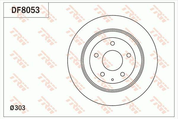 TRW DF8053 Disc Rear Brake Disc for 12-Ma.Cx-5 — Brake Rotors & Drums