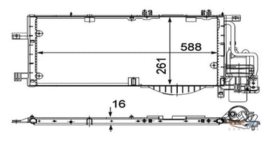 MGA 82142 A/C Condenser-(Opel: Corsa C /Combo C 1.3 CDTi-1.7 CDTi 03-) — Condensers & Evaporators