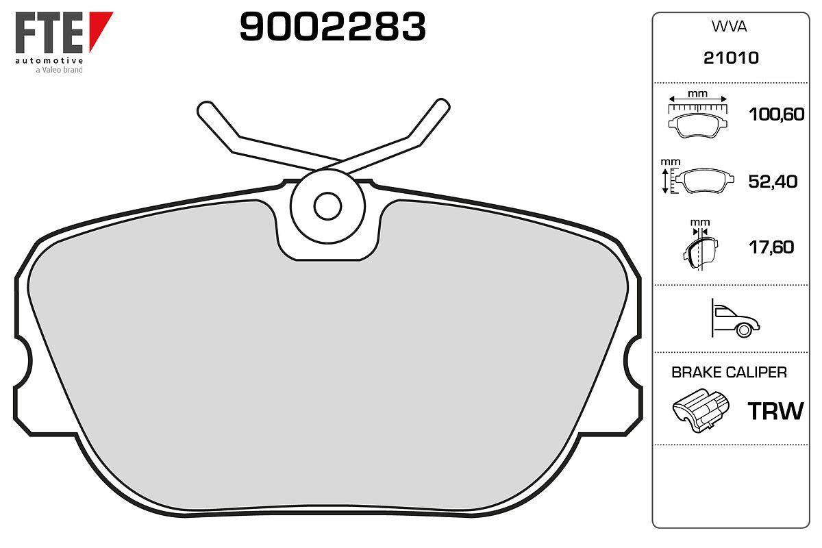 Fte 9002283 Brake Pad Front W201 — Brake Pads